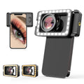 Lente Macro 15X APEXEL con Luz LED para iPhone y Samsung