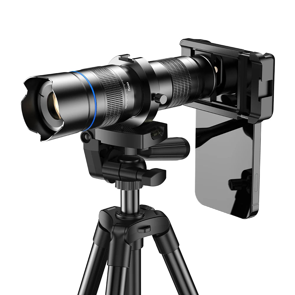 Lente Telescópica Zoom APEXEL 20-40X Metal con Trípode para Smartphones
