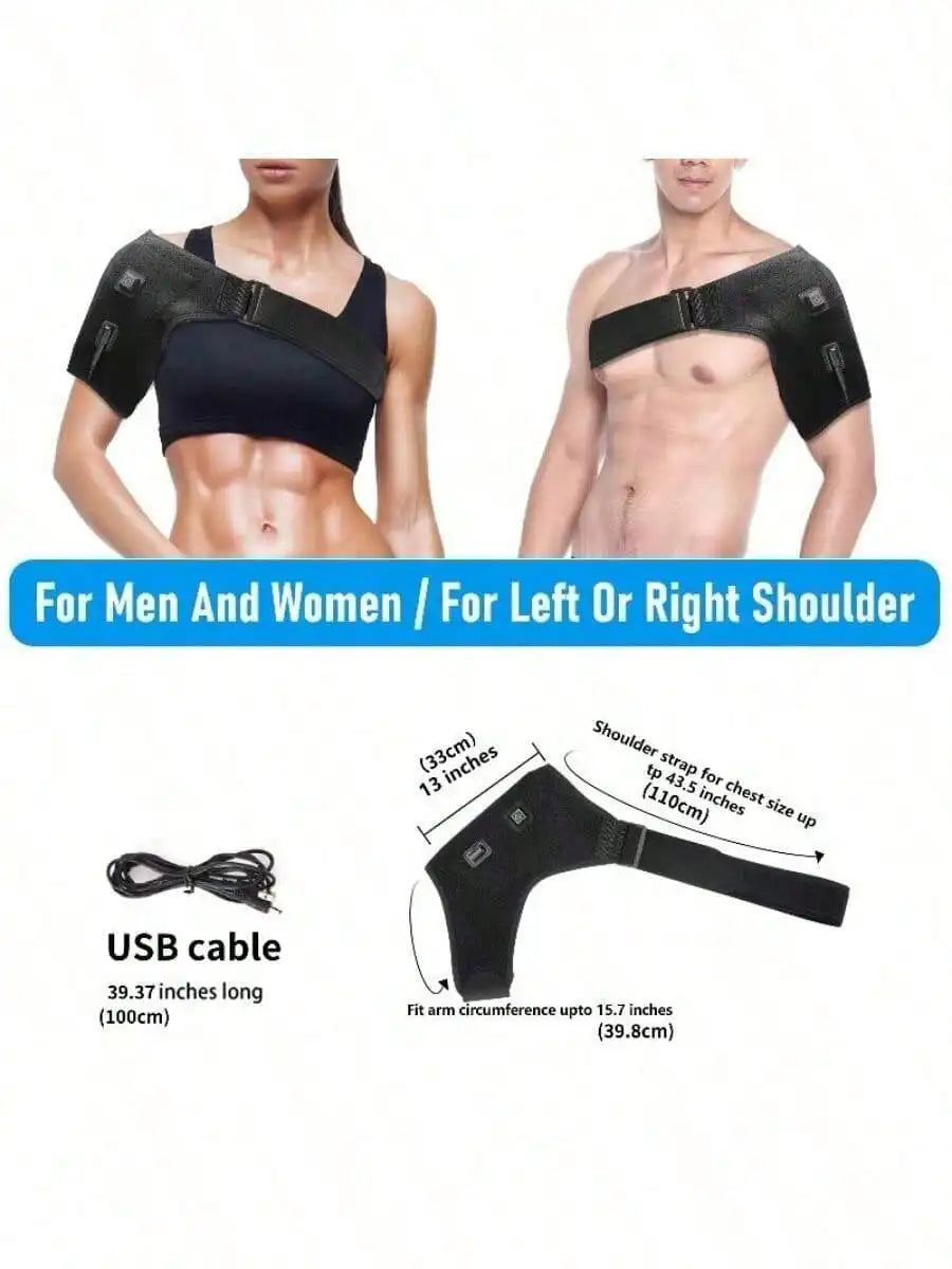 Masajeador de Hombros Eléctrico USB 2026 con Calor, Soporte Ajustable para Espalda y Hombros, Relajación Muscular de Brazos