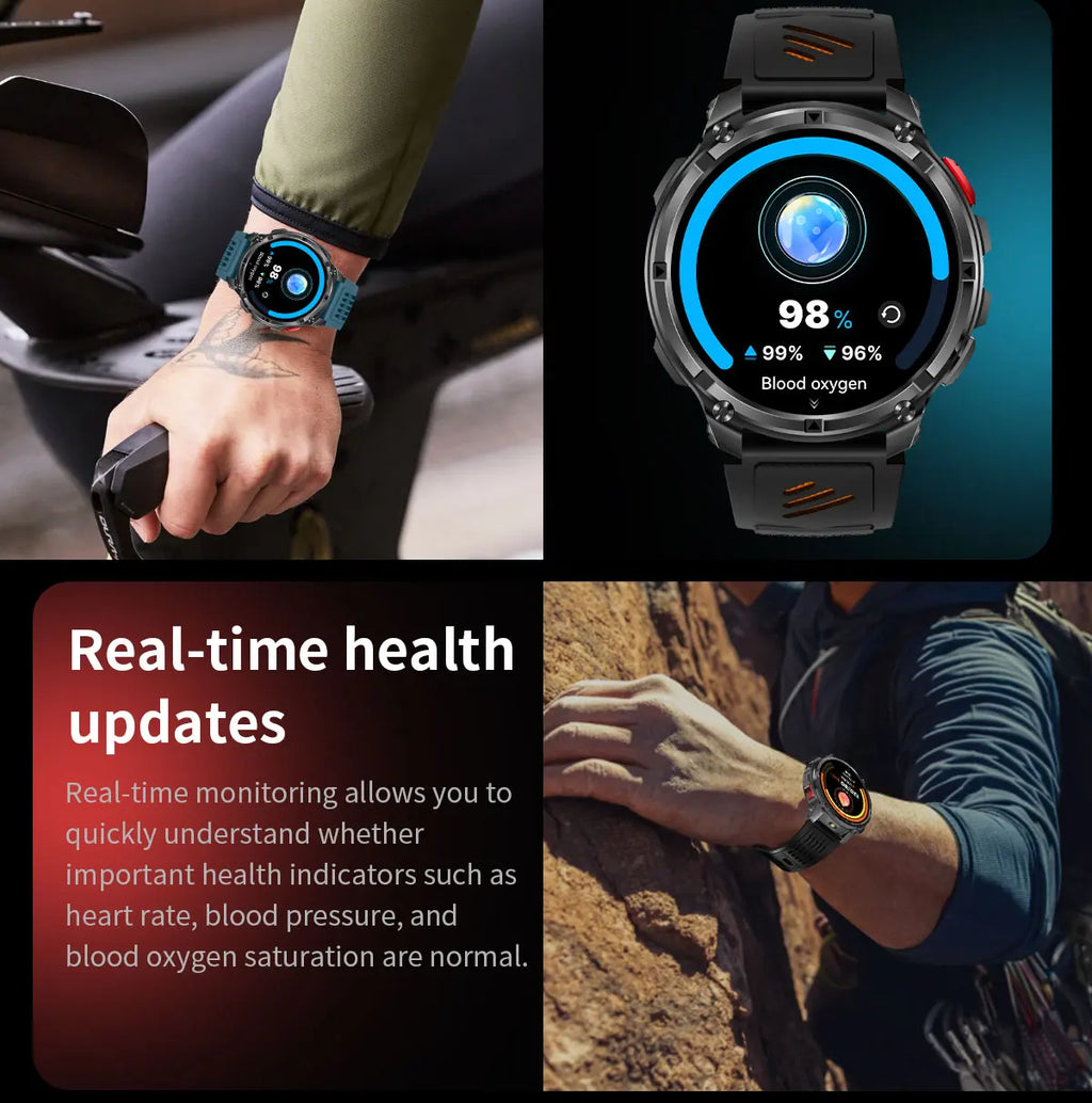 Reloj Inteligente HT33 con Linterna LED, Batería 1100mAh y Llamadas Bluetooth