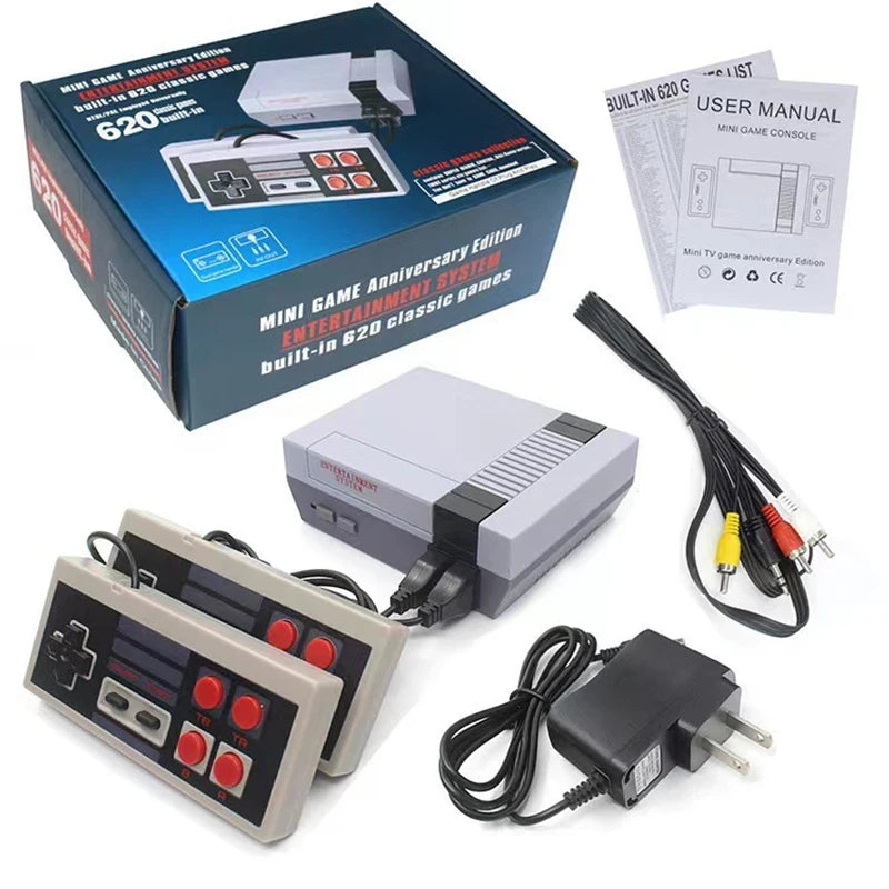 Consola de videojuegos familiar Retro para reproductor de juegos FC Home, salida AV, juego clásico FC620 integrado con mando con cable para niños