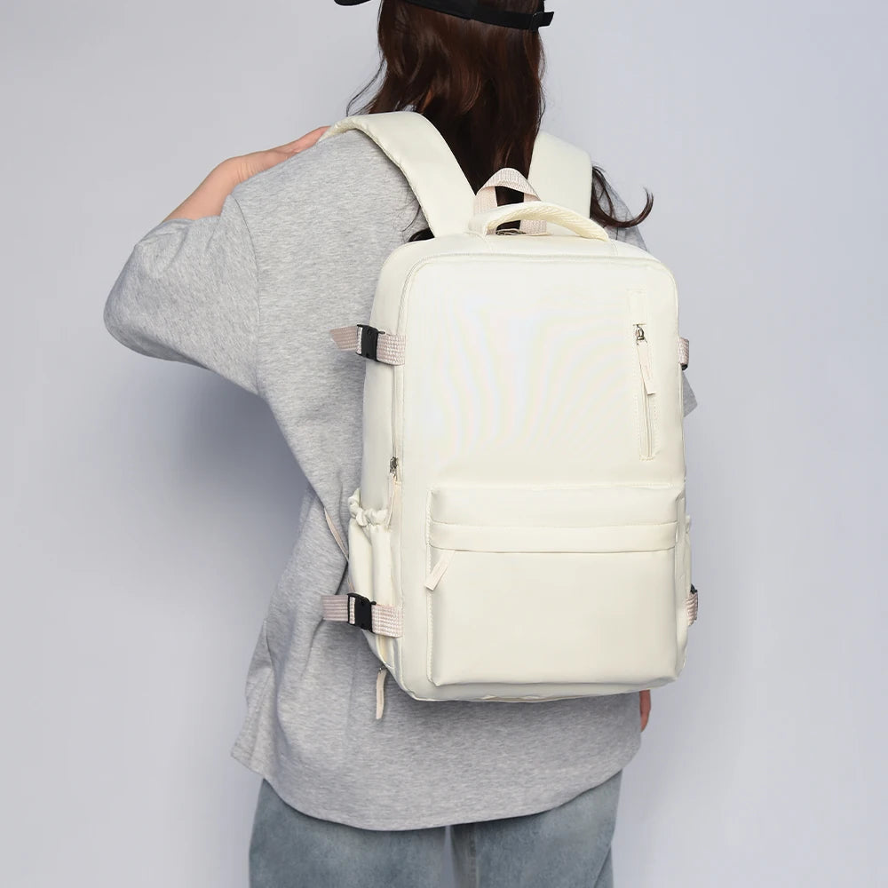 Juego de 2 piezas, 180 °     Mochila de Viaje con Apertura Completa y Bolsa de Aseo, Equipaje de Mano Ligero para Negocios, Escuela y Desplazamientos Diarios