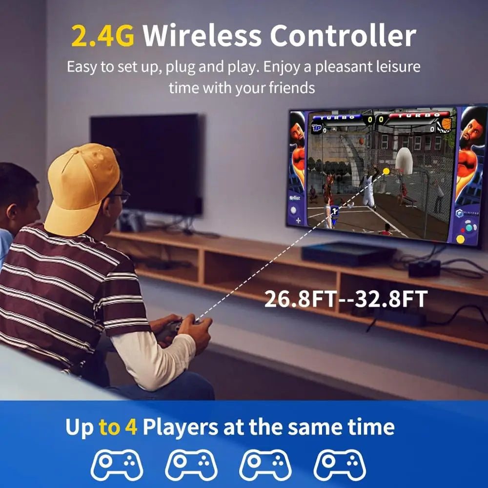 Consola de videojuegos Retro 4K S905X4, caja de juegos Retro Monster integrada, 48000 juegos para PSP/PS1/Sega Saturn/SNES Android 11,0 TV Box