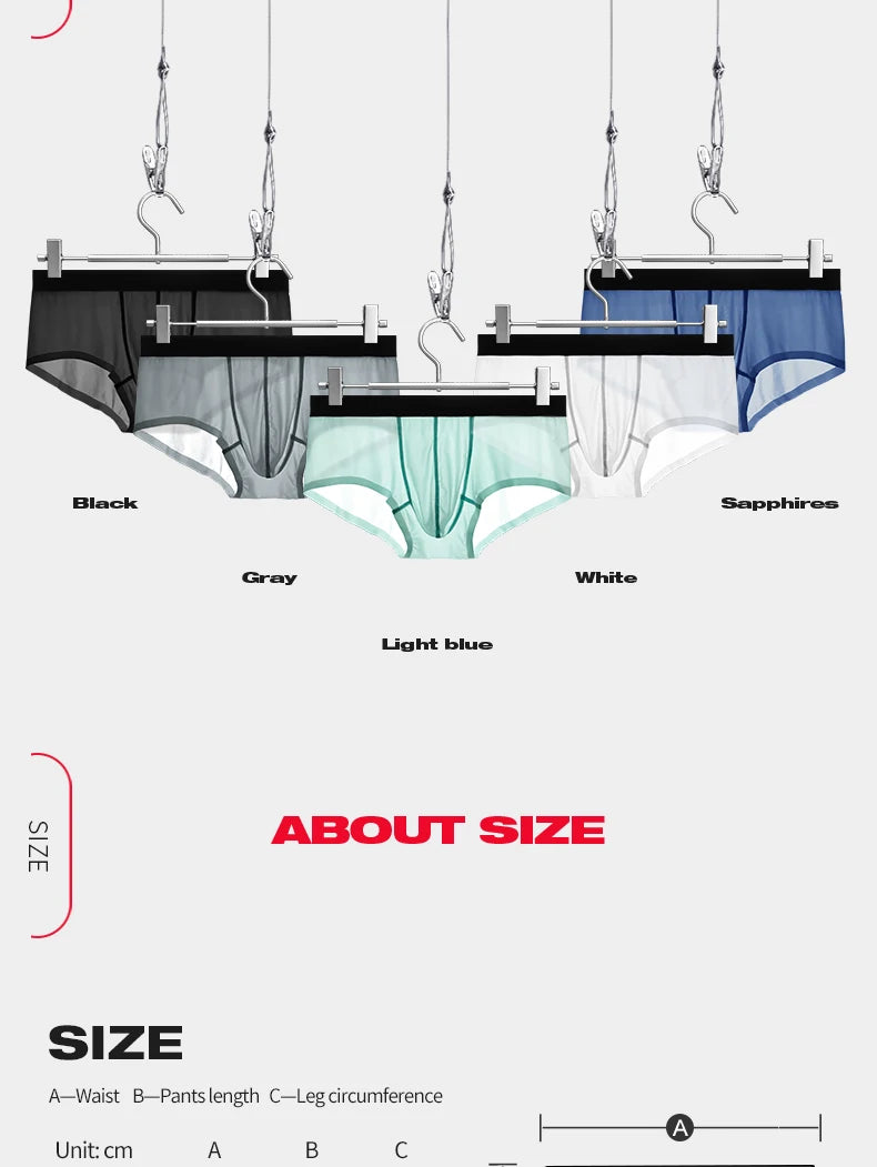 Ropa interior con separación de cordón espermático para hombre, bolsa para escroto de venas, calzoncillos de cuatro esquinas, boxers sexys curvos
