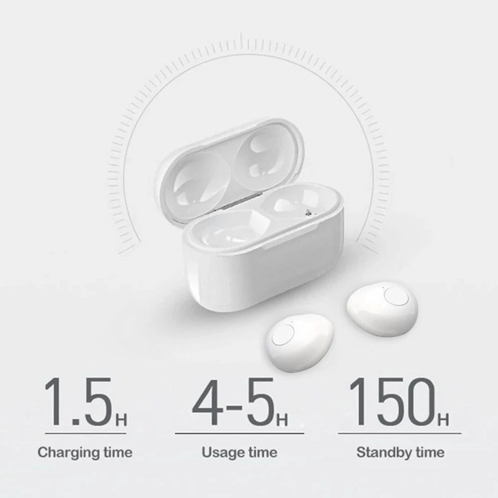 Auriculares invisibles Mini auriculares V5.2 Bluetooth TWS auriculares intrauditivos reducción de ruido auriculares intrauditivos inalámbricos para dormir con micrófono