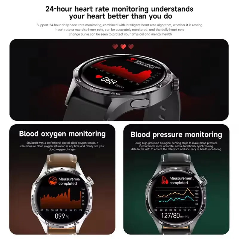 Nuevo watch5 Pro GPS NFC reloj inteligente hombres 360*360 pantalla AMOLED ritmo cardíaco Bluetooth llamada IP67 impermeable hombre Smartwatch 2025