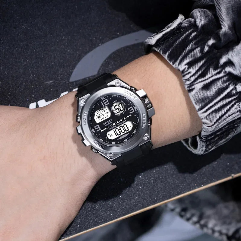 Reloj deportivo resistente al agua para hombres y estudiantes, reloj despertador luminoso multifunción, reloj Digital LED para hombre, reloj de pulsera electrónico deportivo
