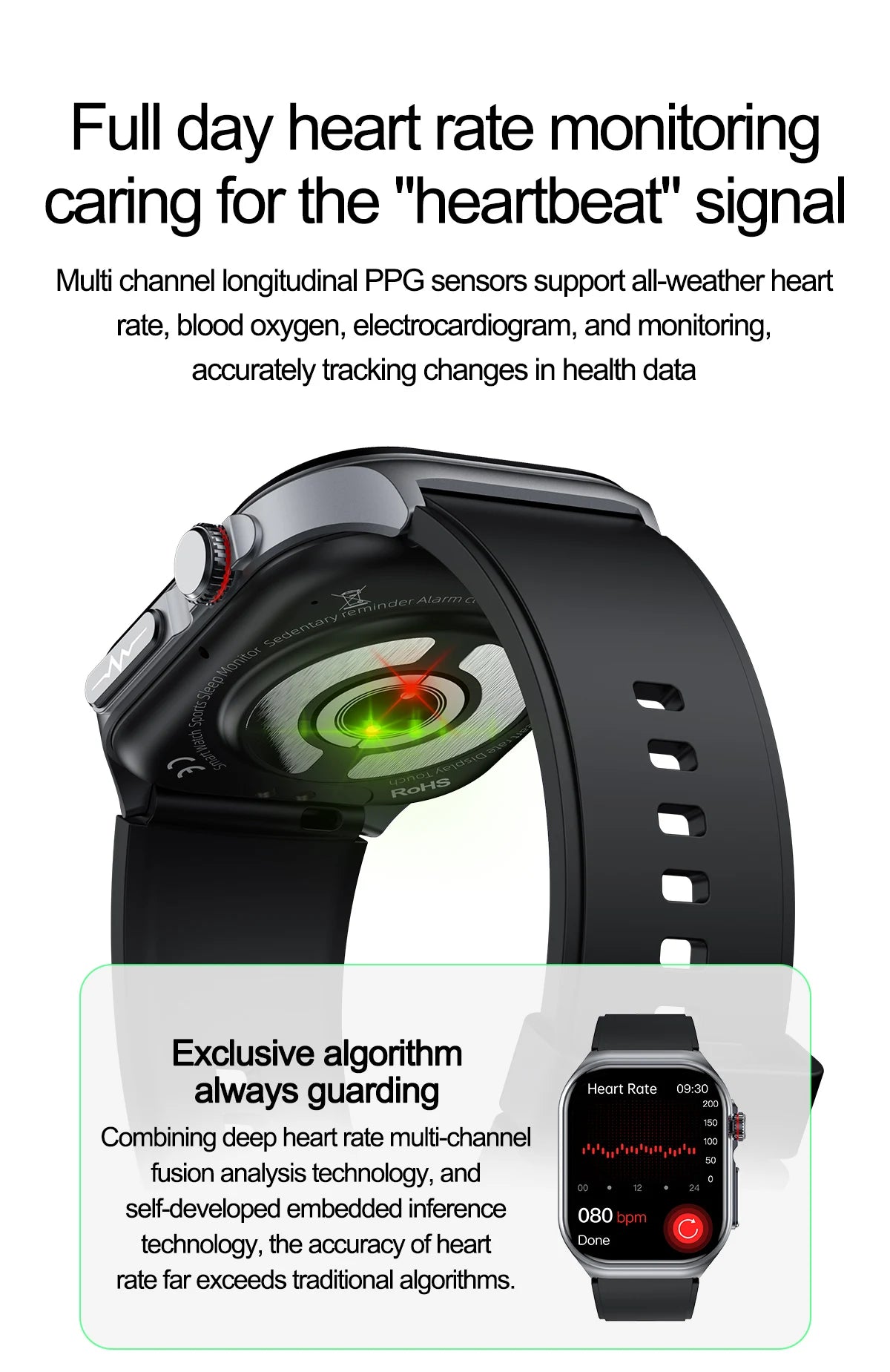 LIGE ET585 Reloj Inteligente AMOLED ECG