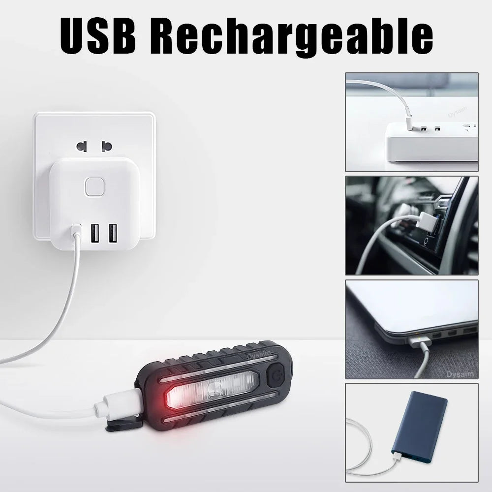 Linterna LED con recarga USB, luz de trabajo, llavero, linterna para policía, luces con Clip para hombro, luz intermitente de advertencia, lámpara para exteriores