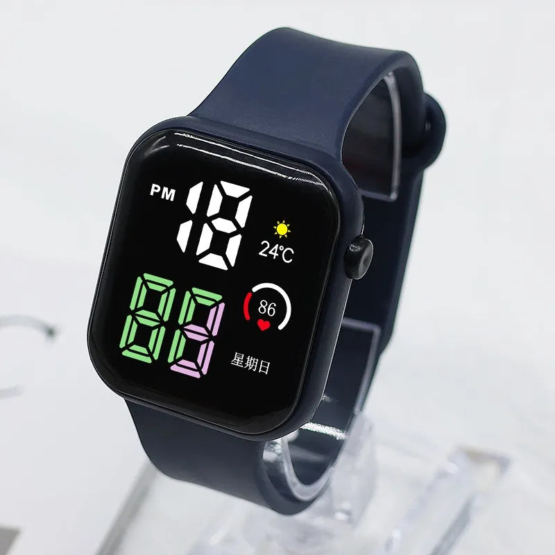 Reloj Deportivo Digital LED Luminoso para Niños