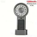 Ventilador solar portátil 5 velocidades, recargable USB para camping