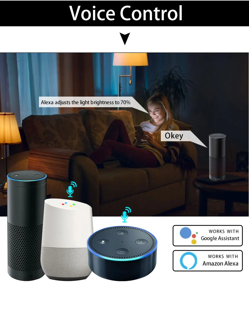 Bombilla LED Inteligente WiFi Tuya con Control de Voz