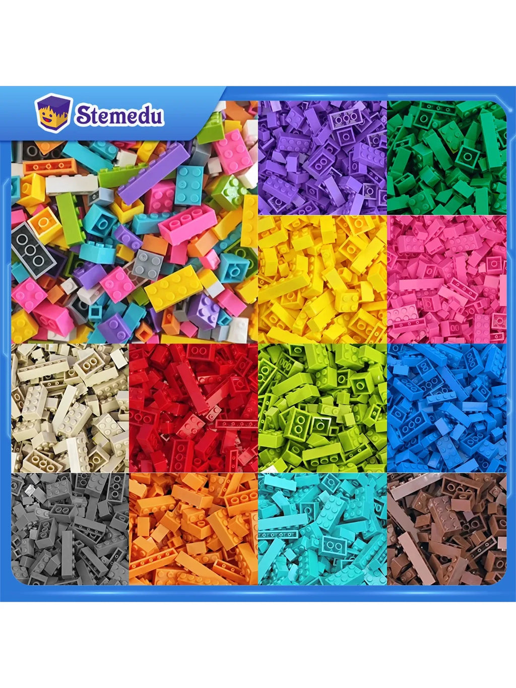120/240 Uds. Juego de bloques de construcción a granel ciudad ladrillos clásicos montaje colorido DIY juguete creativo juguete educativo interactivo para niños