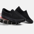 Zapatos sin cordones Cool Young Man Street calzado negro puro zapatos planos transpirables para hombre zapatos casuales de talla grande 45
