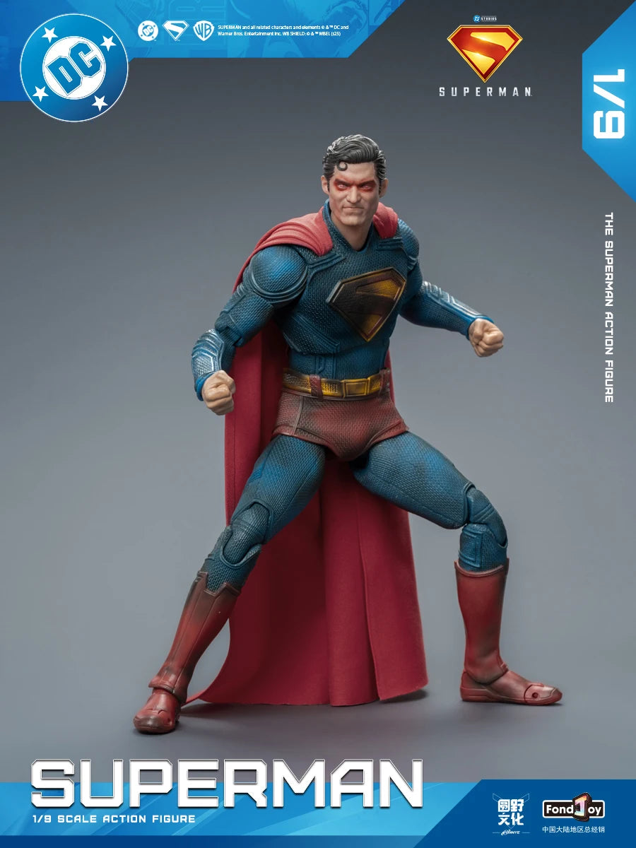 EN STOCK 2025 Fondjoy Battle figura de acción de Superman dañada David Corenswet 1/9 nueva figura de Superman junta de Pvc móvil