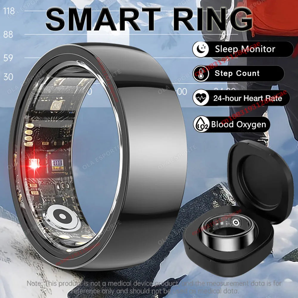 Anillo Inteligente Monitor Salud y Sueño IP68