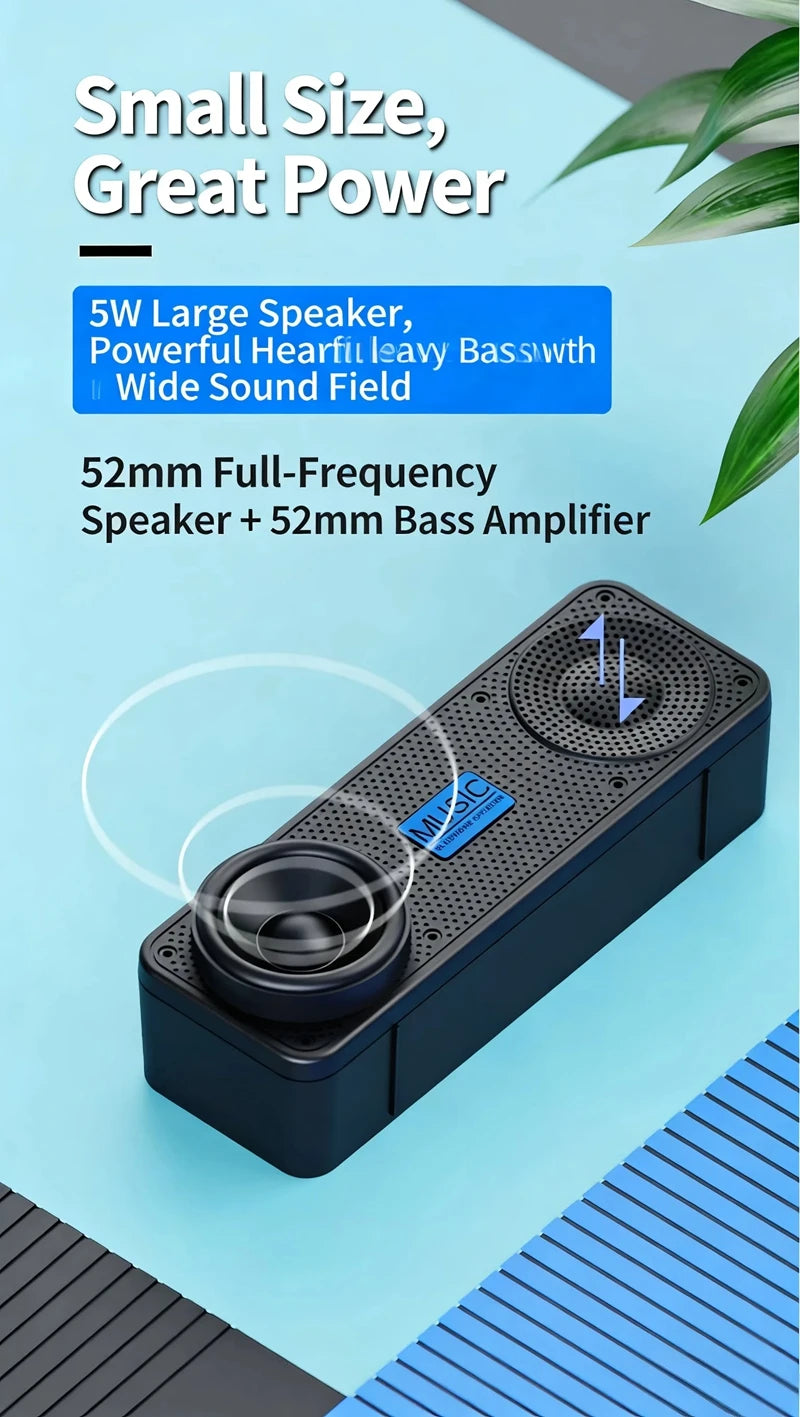 Mini Altavoz Bluetooth Portátil S18 con Radio FM y Tarjeta TF