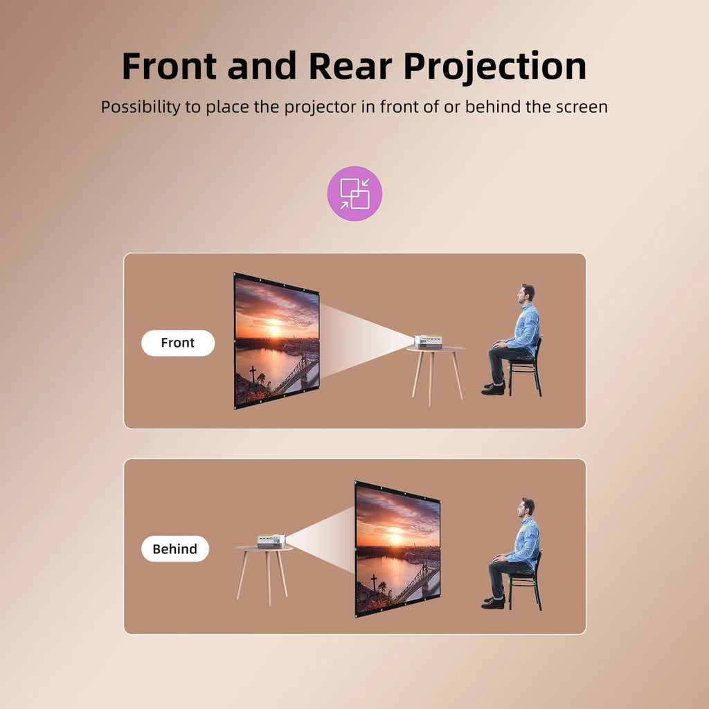 Pantalla de proyección Salange plegable de doble cara para interior y exterior
