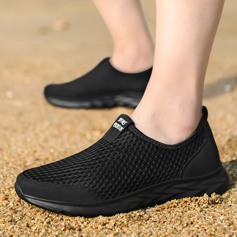 Zapatillas de deporte para hombre, zapatos informales transpirables para hombre, mocasines antideslizantes para exteriores para caminar, tenis ligeros a la moda para hombre, envío gratis