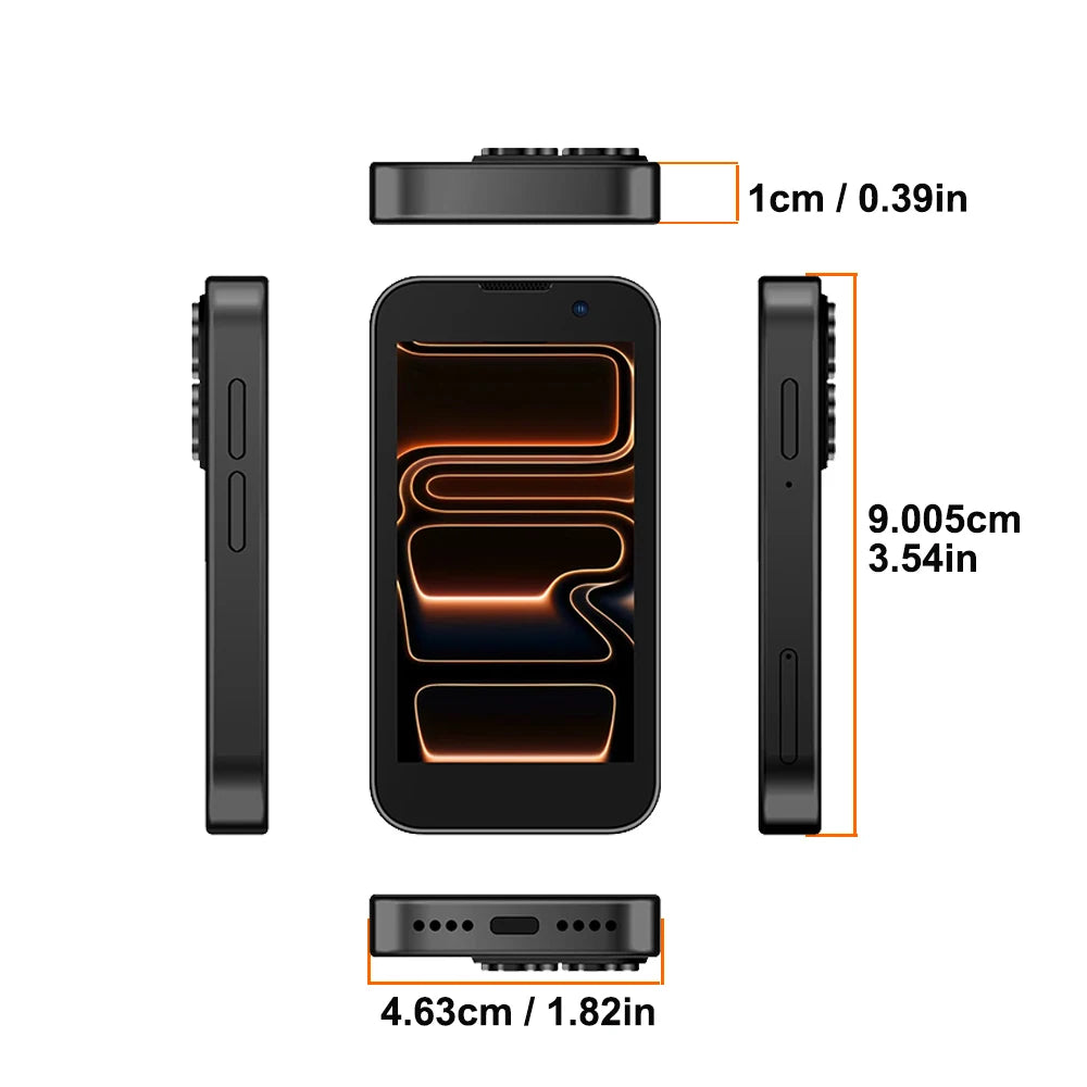 SOYES i17 Mini Smartphone pantalla de 3,0 "2GB RAM 16GB ROM Dual SIM en espera Cámara Dual Android 9,0 múltiples aplicaciones compatible con teléfono pequeño