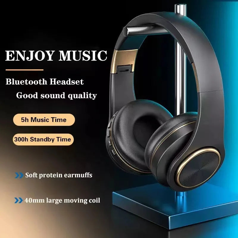 Auriculares inalámbricos supraaurales Bluetooth 5.3 HiFi estéreo de baja latencia con cancelación de ruido, auriculares para juegos con micrófono ENC