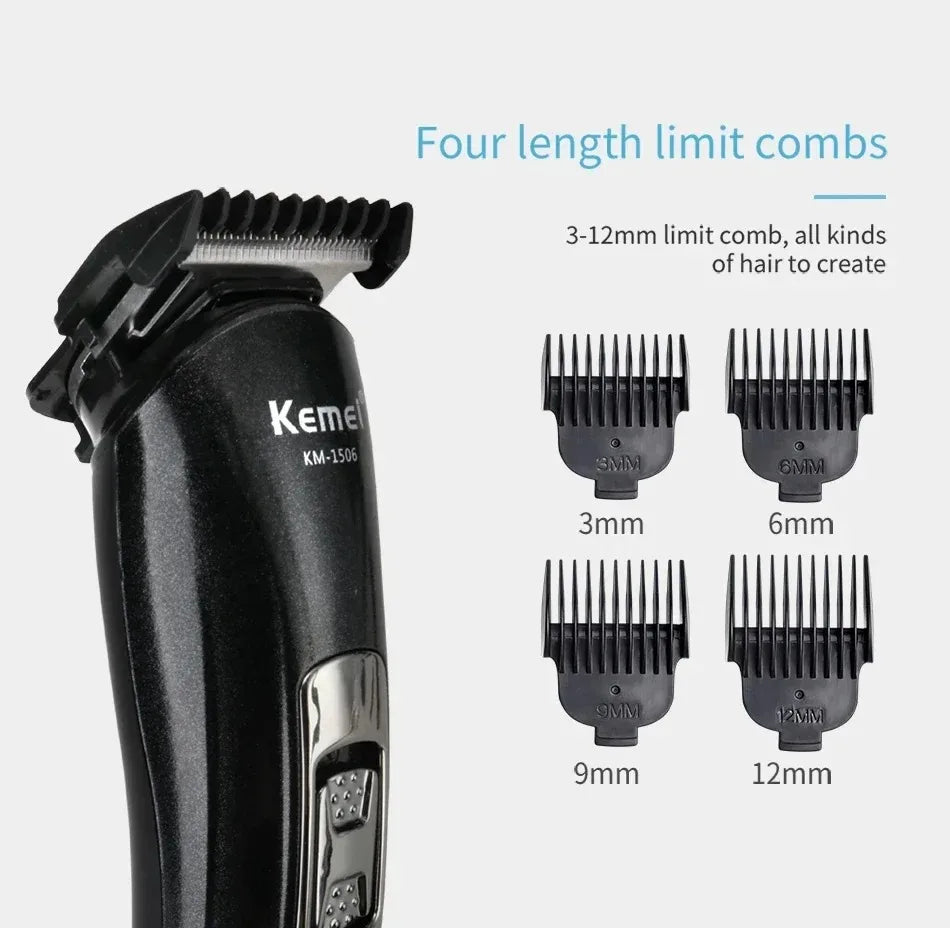 Cortadora de Pelo Inalámbrica Recargable para Hombre, Modelos KM-5083, KM-1506, KM-TX10