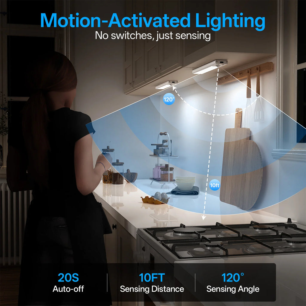 Luz LED con Sensor y Control Remoto para Gabinete