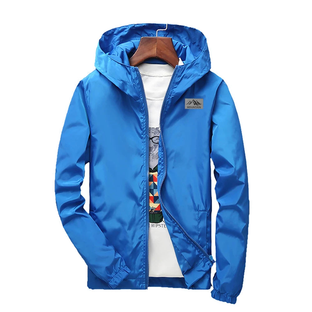 Chaqueta Cortavientos Deportiva con Cremallera para Hombre