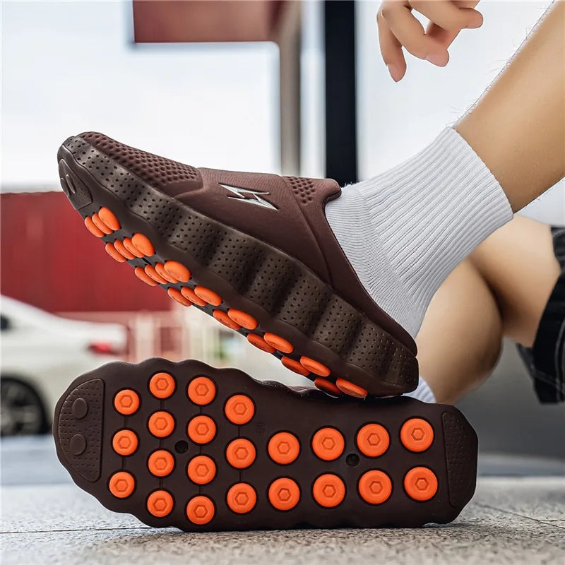 Mocasines casuales para hombre de tela transpirable y suela antideslizante