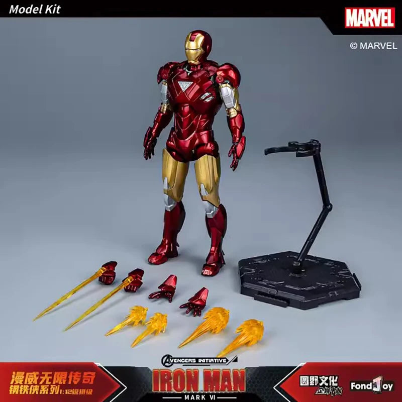 Caliente Fondjoy Marvel IronMan MK3 ensamblar juguetes Iron Man modelo 15cm Material ABS 1/12 escala figuras de acción juguetes niño regalos de cumpleaños