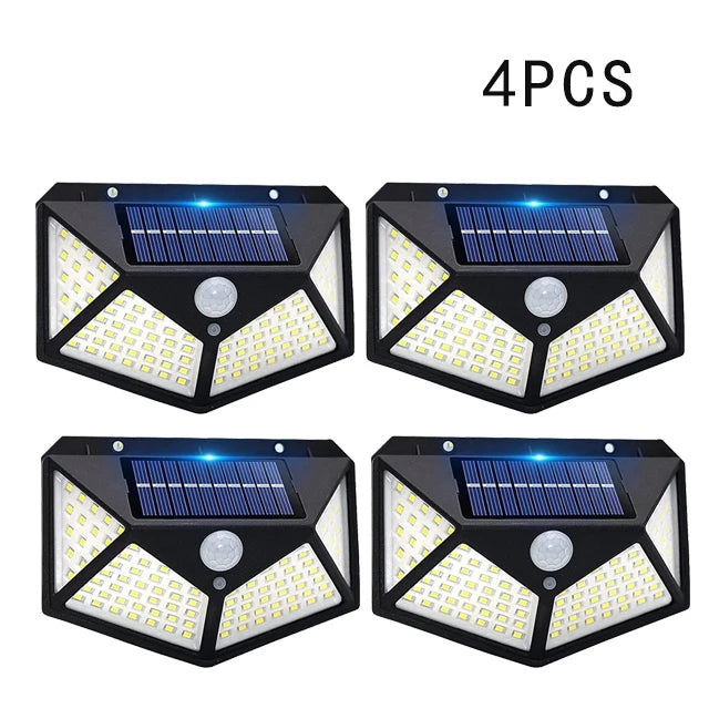 Luces Solares Exteriores 100 LED con Sensor de Movimiento