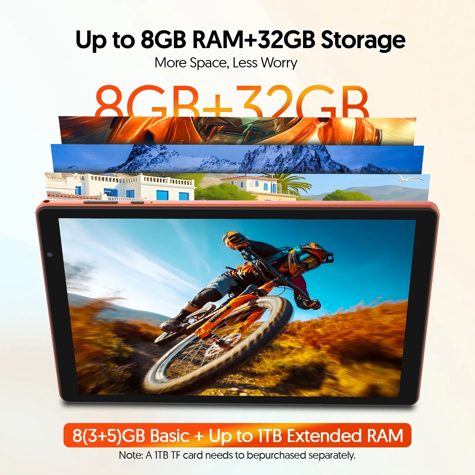 Tableta Android 16 de 10.0 Pulgadas |   Compatible con Google Play |   Procesador de Cinco Núcleos |   Cámaras Duales |   8 (3+5) GB de RAM + 32 GB de ROM |   6000mAh