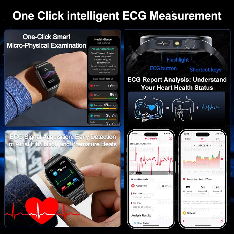 Reloj Inteligente Salud Grasa Corporal ECG