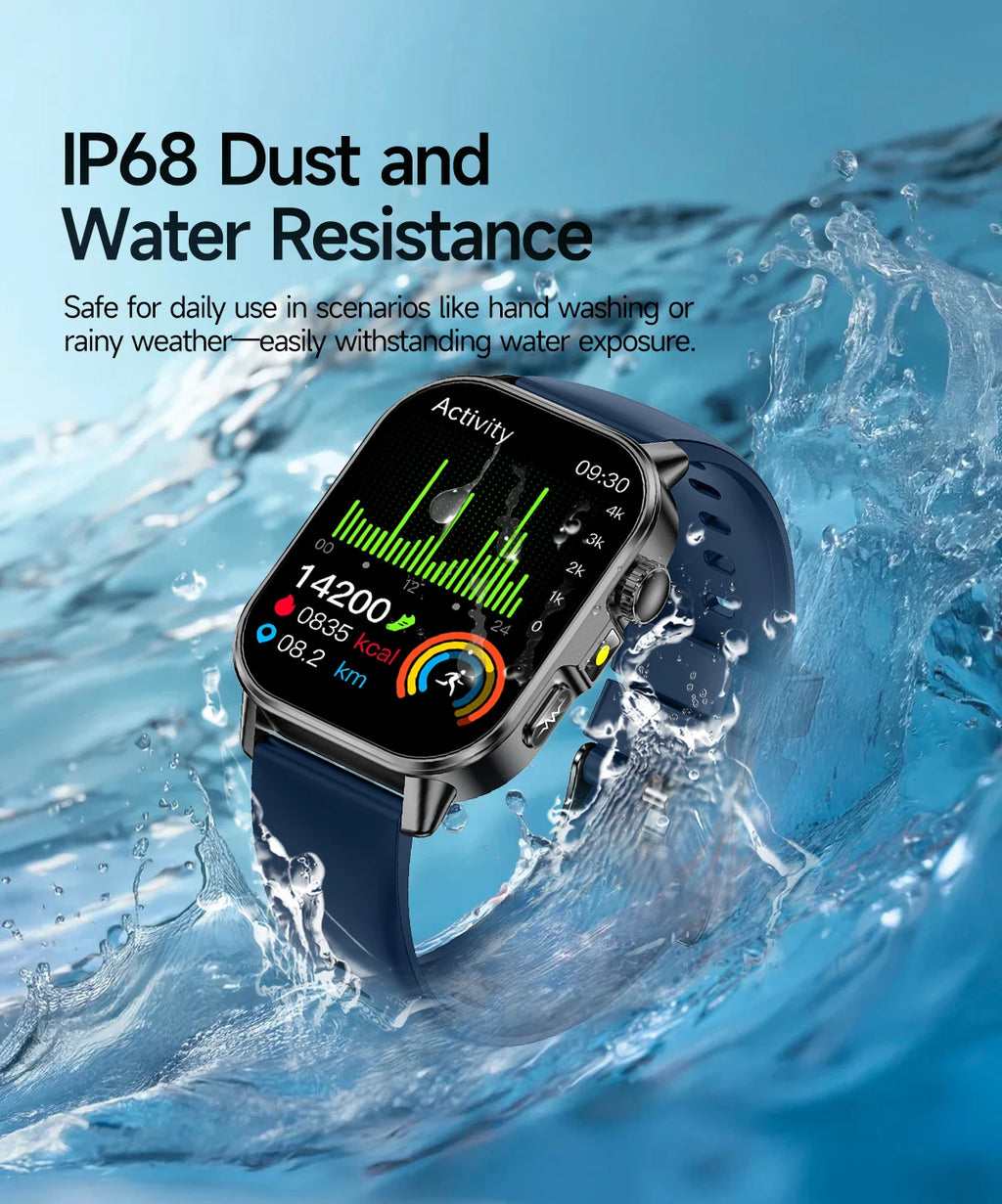 Reloj Inteligente con Diagnóstico ECG, Oxígeno en Sangre y Pantalla AMOLED