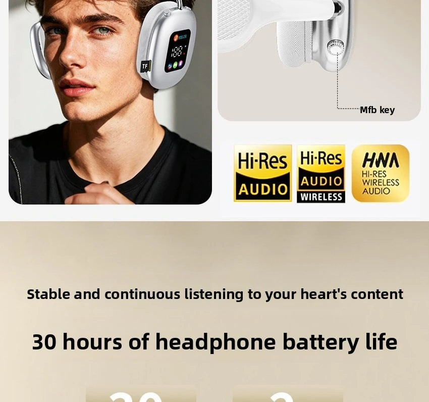 AKZ MAX600 Auriculares ANC Pantalla a Color