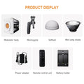 Andoer - Luz de Fotografía COB de 60 W, Luz de Video LED Tricolor de 2800 K-6800 K para Transmisión en Vivo, Estudio en Casa, Fotografía Comercial, Nueva