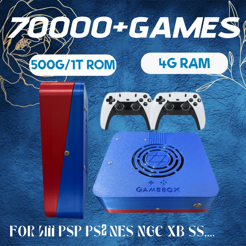 Consola de juegos de doble sistema GD10 Plug&Play para TV I3-3110M, 500G/1T ROM, más de 70000 juegos para Wii, PS2, N64, PSP, GameCube, N64, con mando inalámbrico.