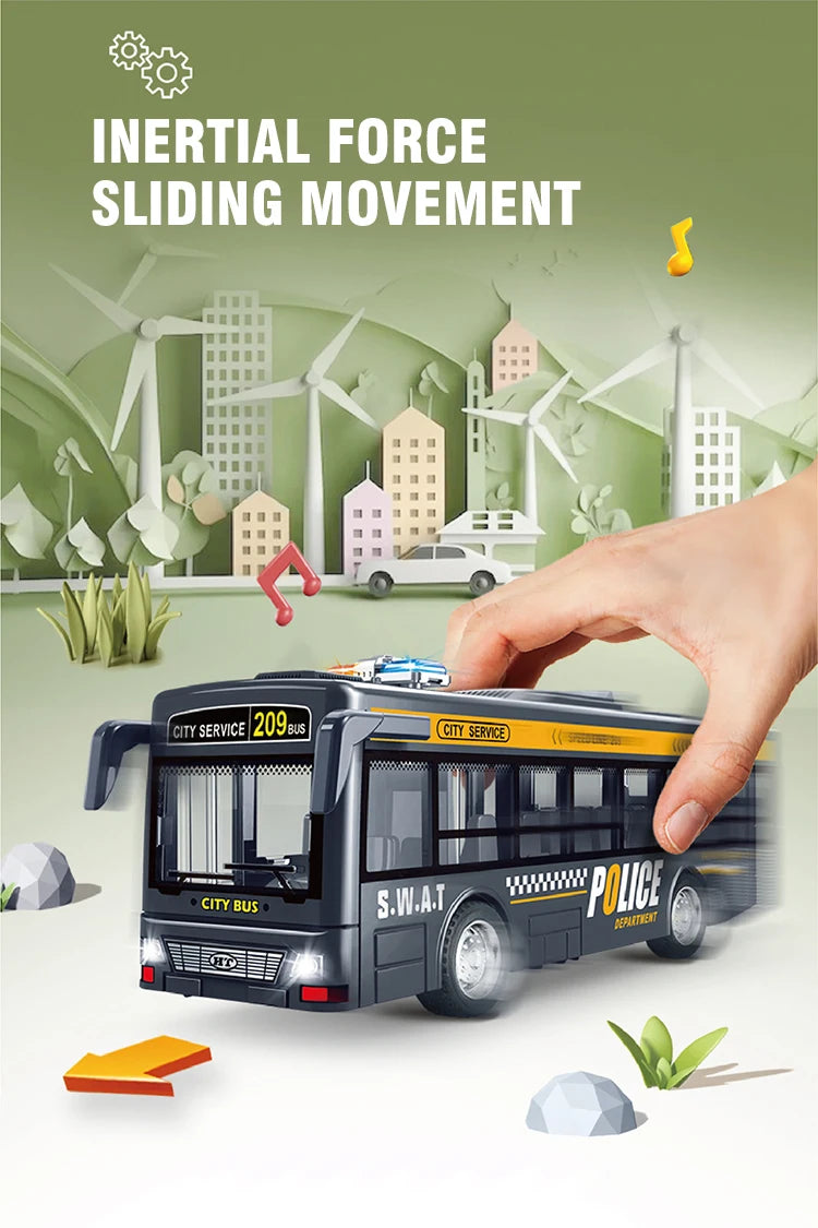 Autobús de Dos Pisos de Juguete con Luces y Sonido