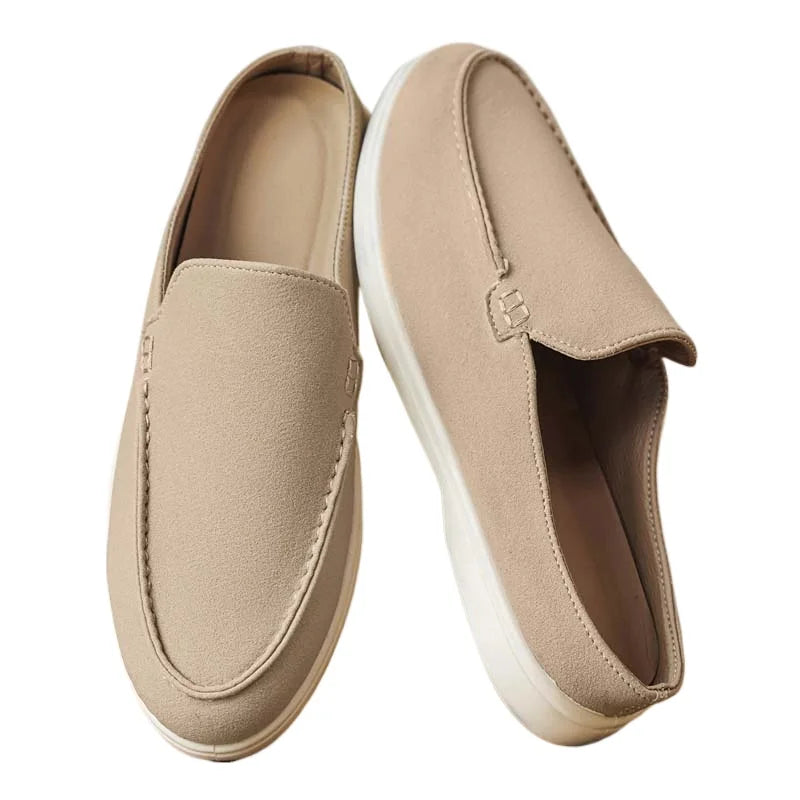 Mocasines de lona sin cordones para hombre, livianos y antideslizantes