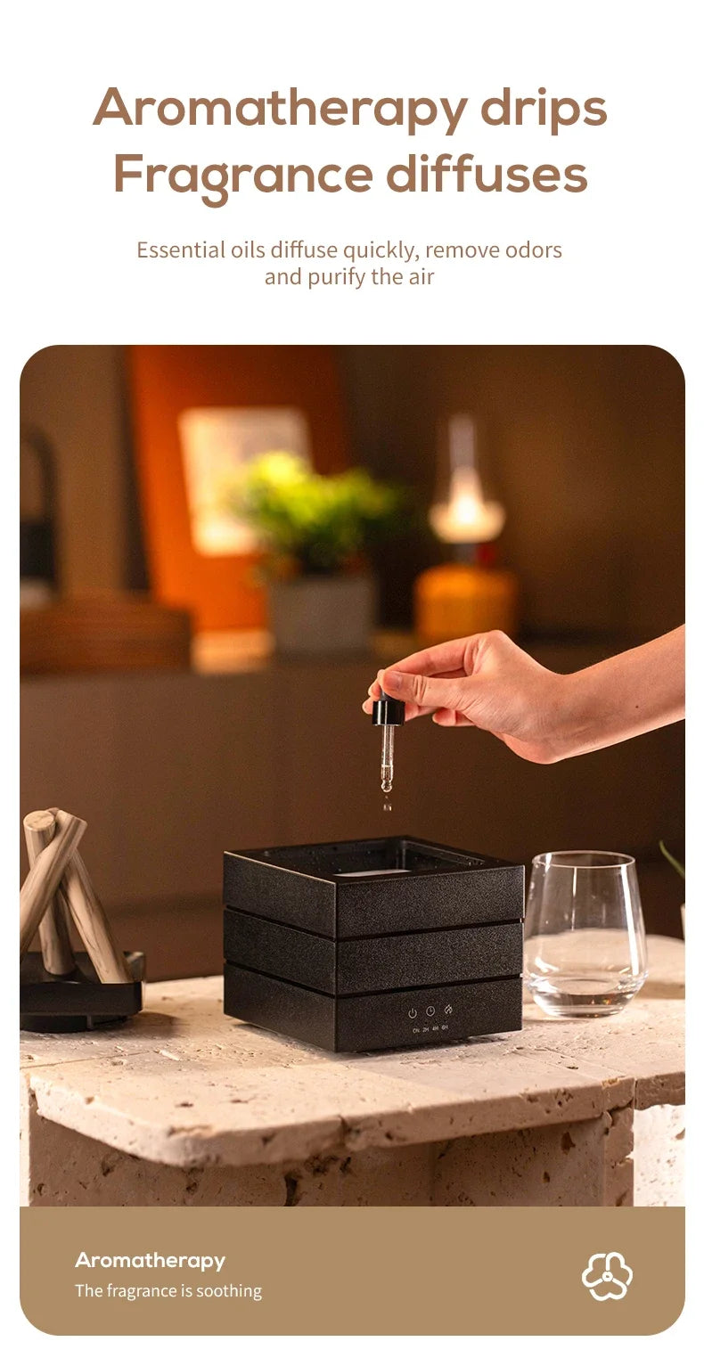 Difusor de Aroma de llama de 280ml, humidificador de aire USB, luz de ambiente colorida y Control remoto, difusor de Aroma de aceite esencial de hoguera
