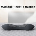 Masajeador de espalda 3 en 1 - Masajeador lumbar eléctrico con calor, vibración y tracción, almohada de soporte lumbar para relajación profunda de los tejidos de la espalda