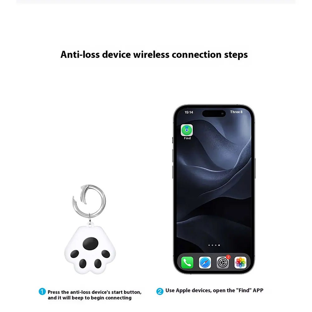 Rastreador GPS Mini Bluetooth Antipérdida para Mascotas y Objetos