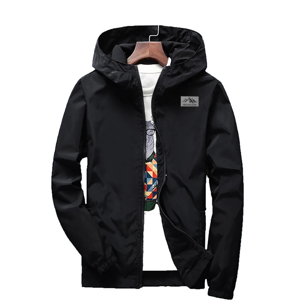 Chaqueta Cortavientos Deportiva con Cremallera para Hombre