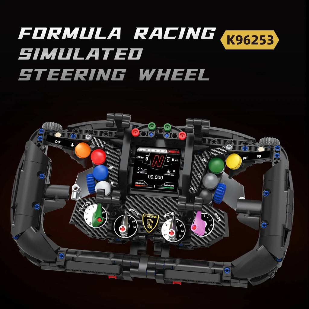 Bloques de Construcción de Volante de Carreras K96253, Modelo MOC DIY, Soporte para Teléfono, Decoración de Escritorio, Regalo Coleccionable para Adultos, Cumpleaños, Festividades