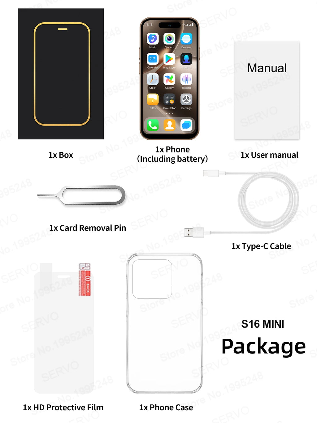 SERVO S16 Mini Android 12,0 teléfono inteligente 4G LTE 16GB/64GB Play Store WhatsAPP WiFi desbloqueo Facial teléfonos móviles de bolsillo pantalla de 4,0"