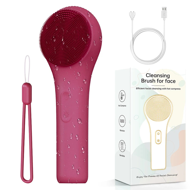 Cepillo Limpieza Facial Eléctrico con Vibración Sónica IPX7