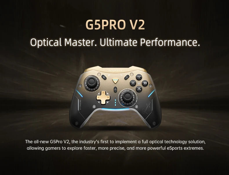 Control de Juego Inalámbrico Machenike G5Pro V2 para PC/NS/Móvil, Joystick Intercambiable en Caliente, Tasa de Sondeo de 1000 Hz con Base de Carga RGB