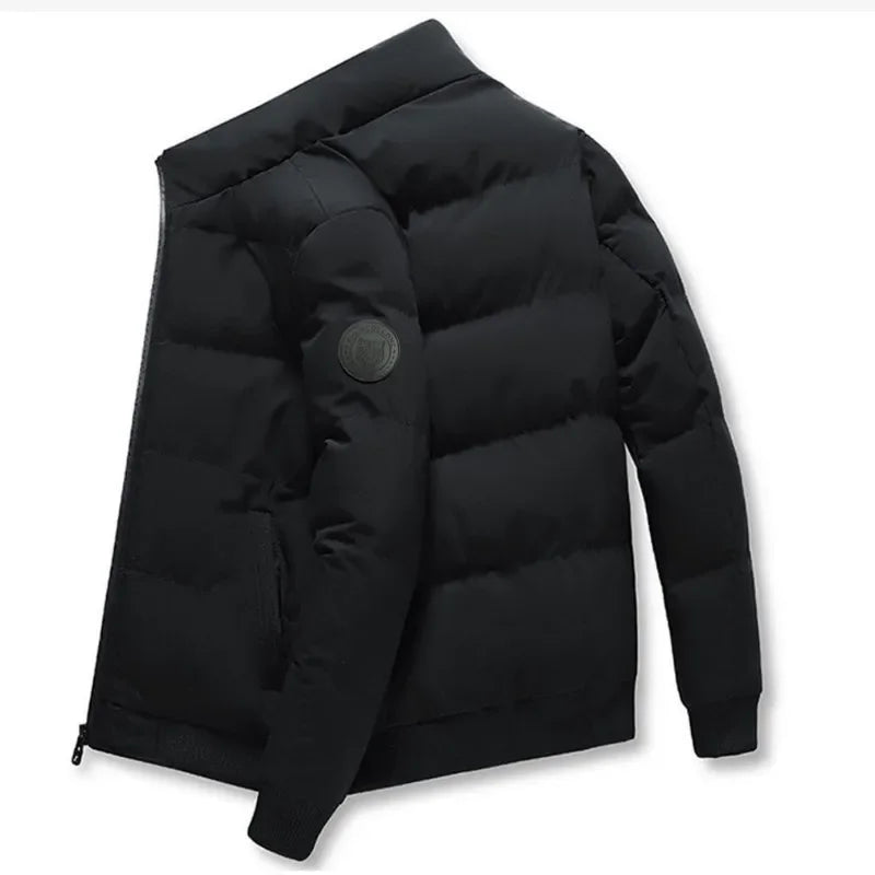 Chaqueta de Abrigo con Cremallera para Hombre – Gruesa y Cálida