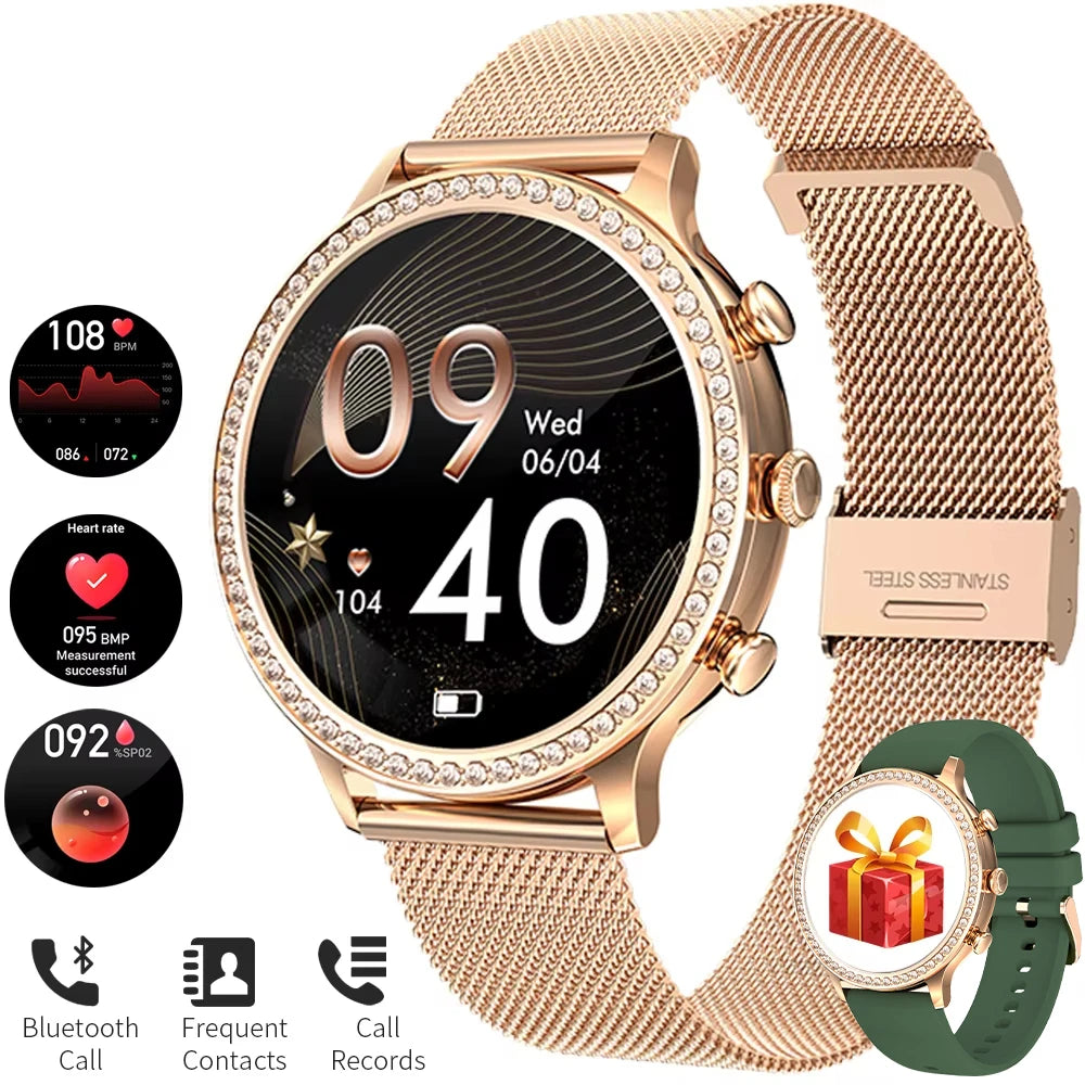 Reloj Inteligente para Mujer con Monitor Cardíaco Bluetooth