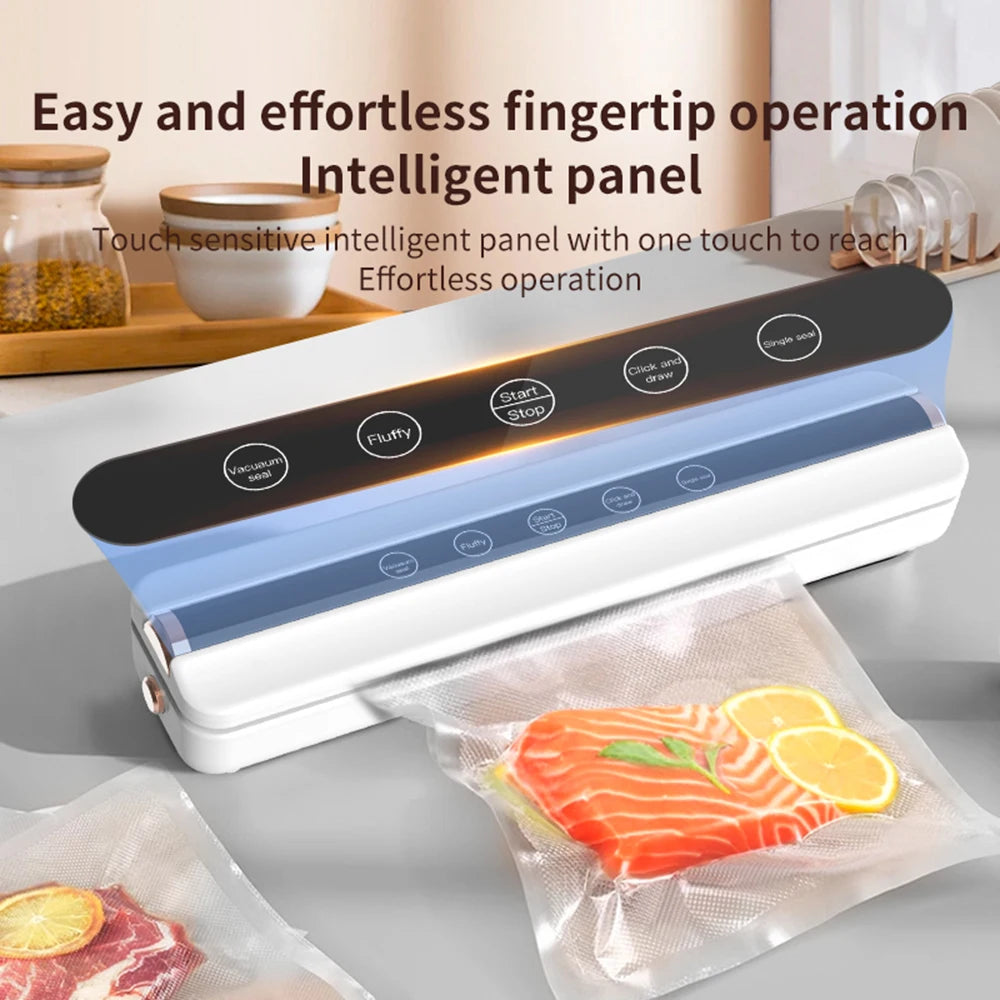 Máquina automática de sellado de aire al vacío para alimentos, sellador al vacío inalámbrico USB para el hogar, 1500mAh, 62KPa, tienda de succión al vacío de alimentos